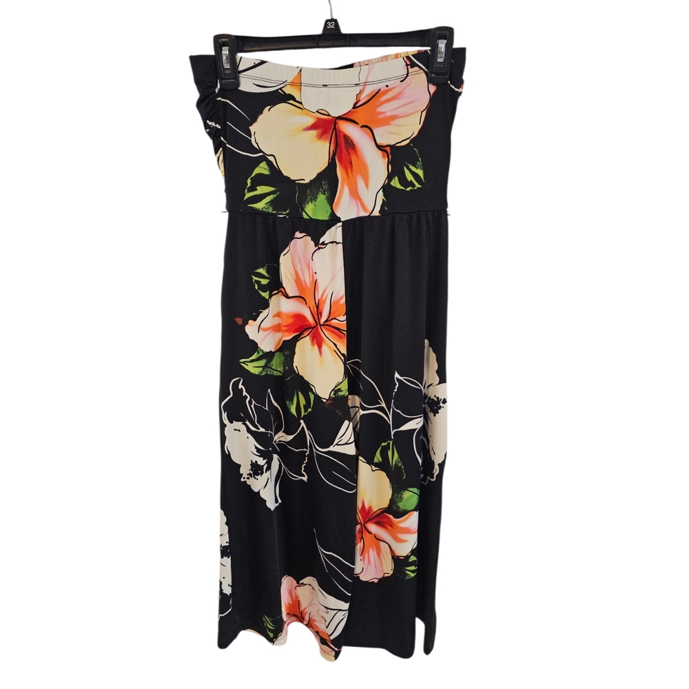 Venus Size S Strapless Floral Jumpsuit Romper Capri Multi-Color